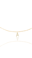 14KT Gold Micro Pave Diamond Initial Necklace