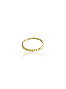 14K Beaded Stackable Band
