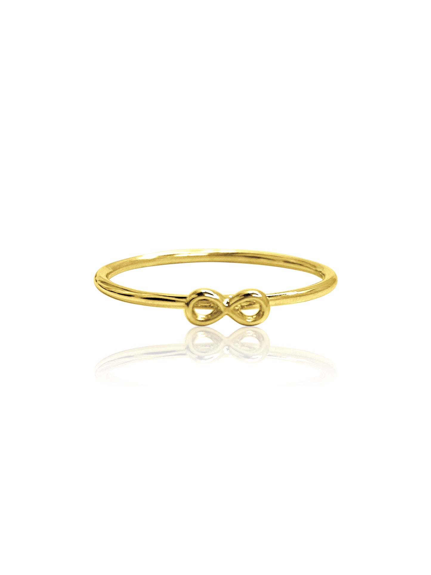 14K Infinity Sign Mini Stackable Ring