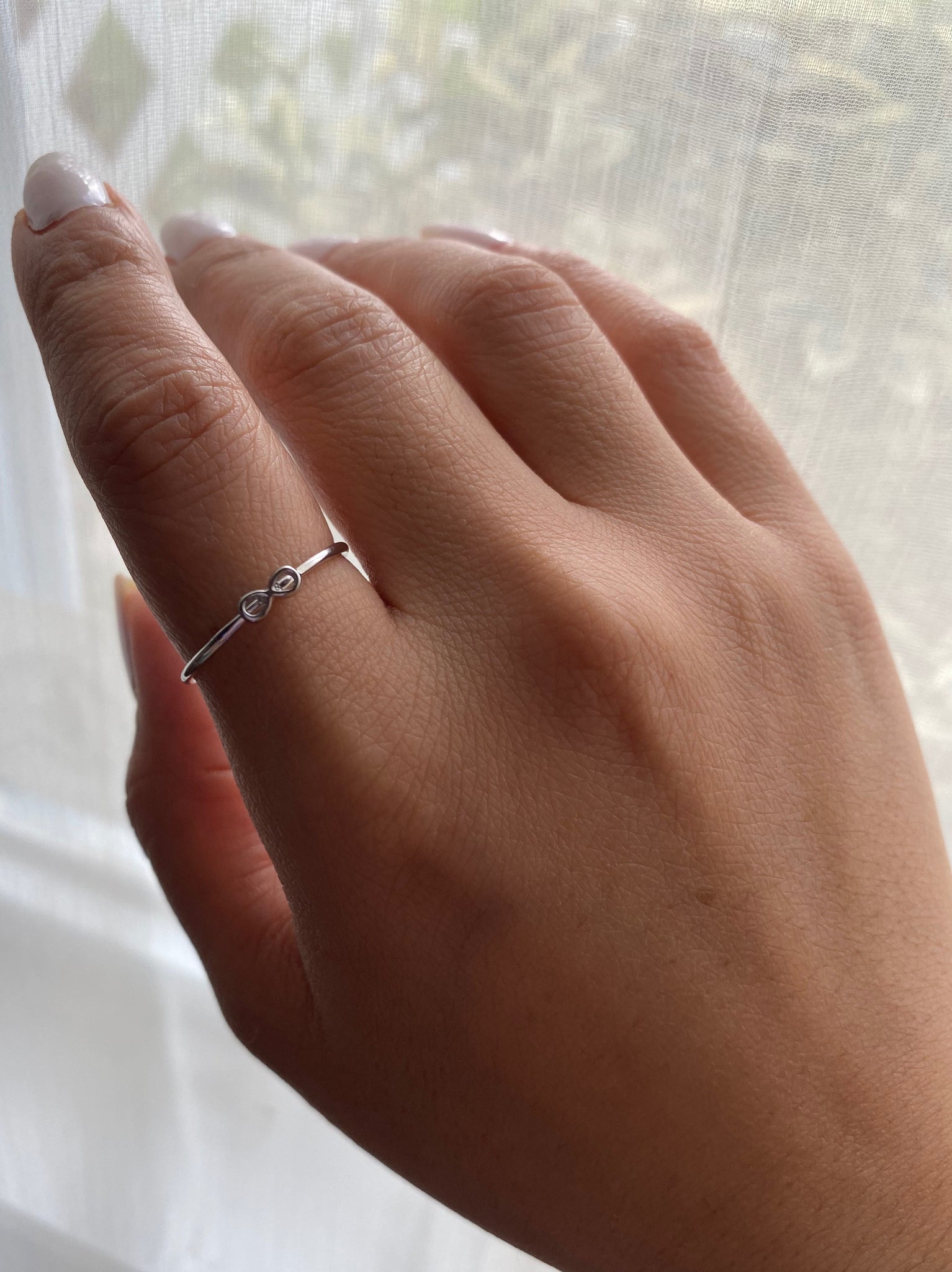 14K Infinity Sign Mini Stackable Ring – KEILA