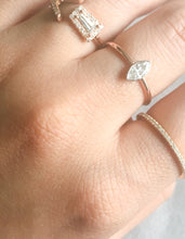 14k Gold Bezel Marquise Diamond Ring