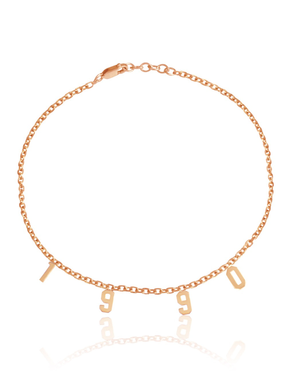14k Gold personalized Number Bracelet