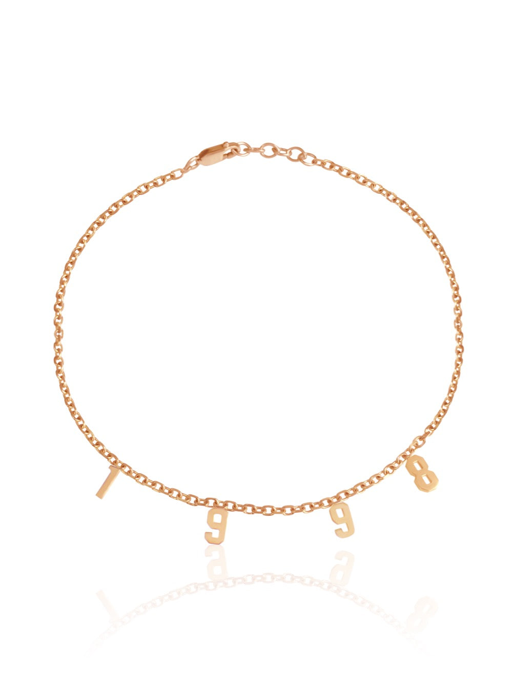 14k Gold personalized Number Bracelet