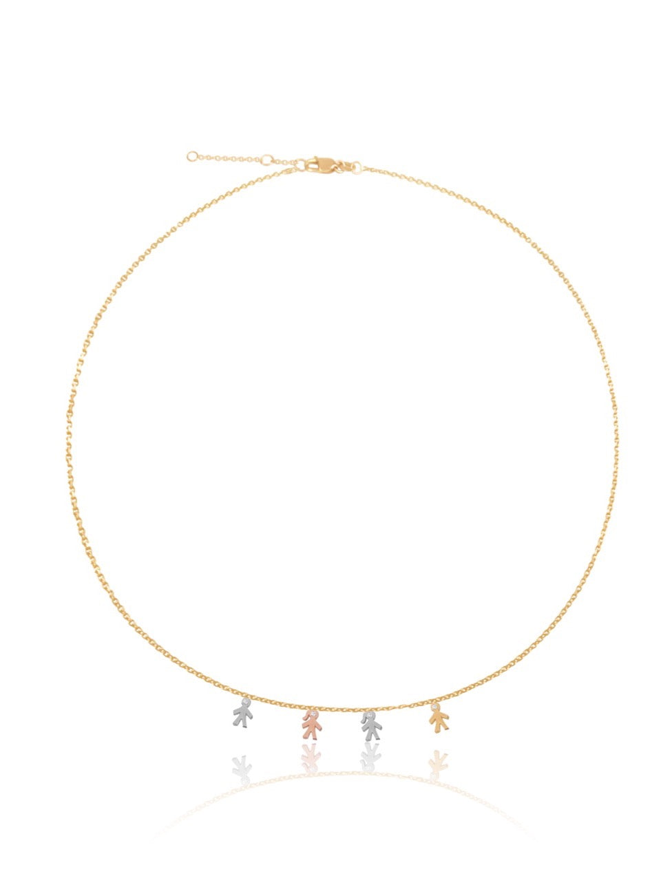 14k Mom Diamond Mini Children Necklace