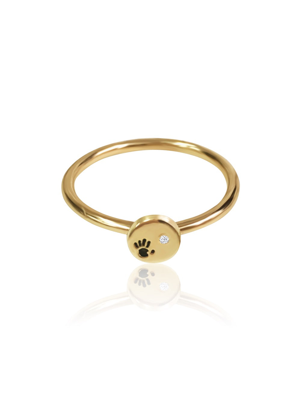 14k Gold Diamond Love Is In Your Hands Ring