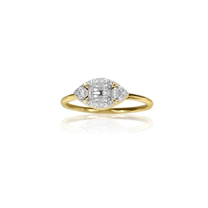 14k Gold Marquise Diamond Ring