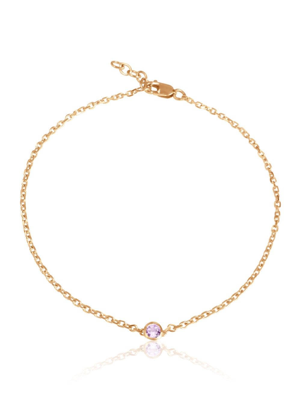 keila jewelry light Amethyst bezel bracelet