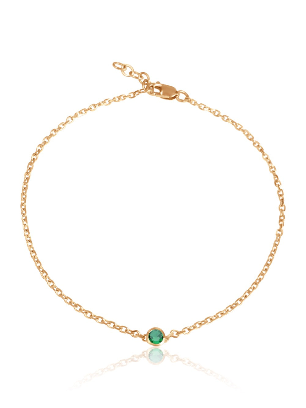 keila jewelry  emerald bezel bracelet