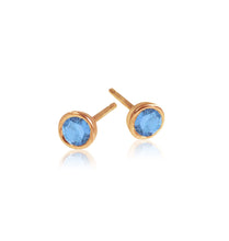 keila jewelry bezel blue topaz stud earrings