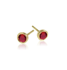 keila jewelry bezel ruby stud earrings