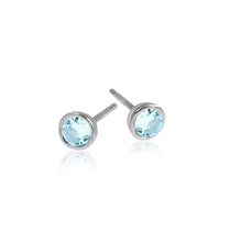 keila jewelry bezel Aquamarine stud earrings