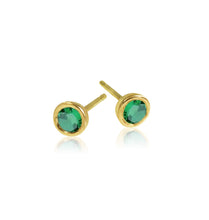 keila jewelry bezel emerald stud earrings