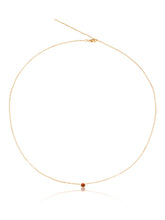 14K Gemstone Bezel Necklace