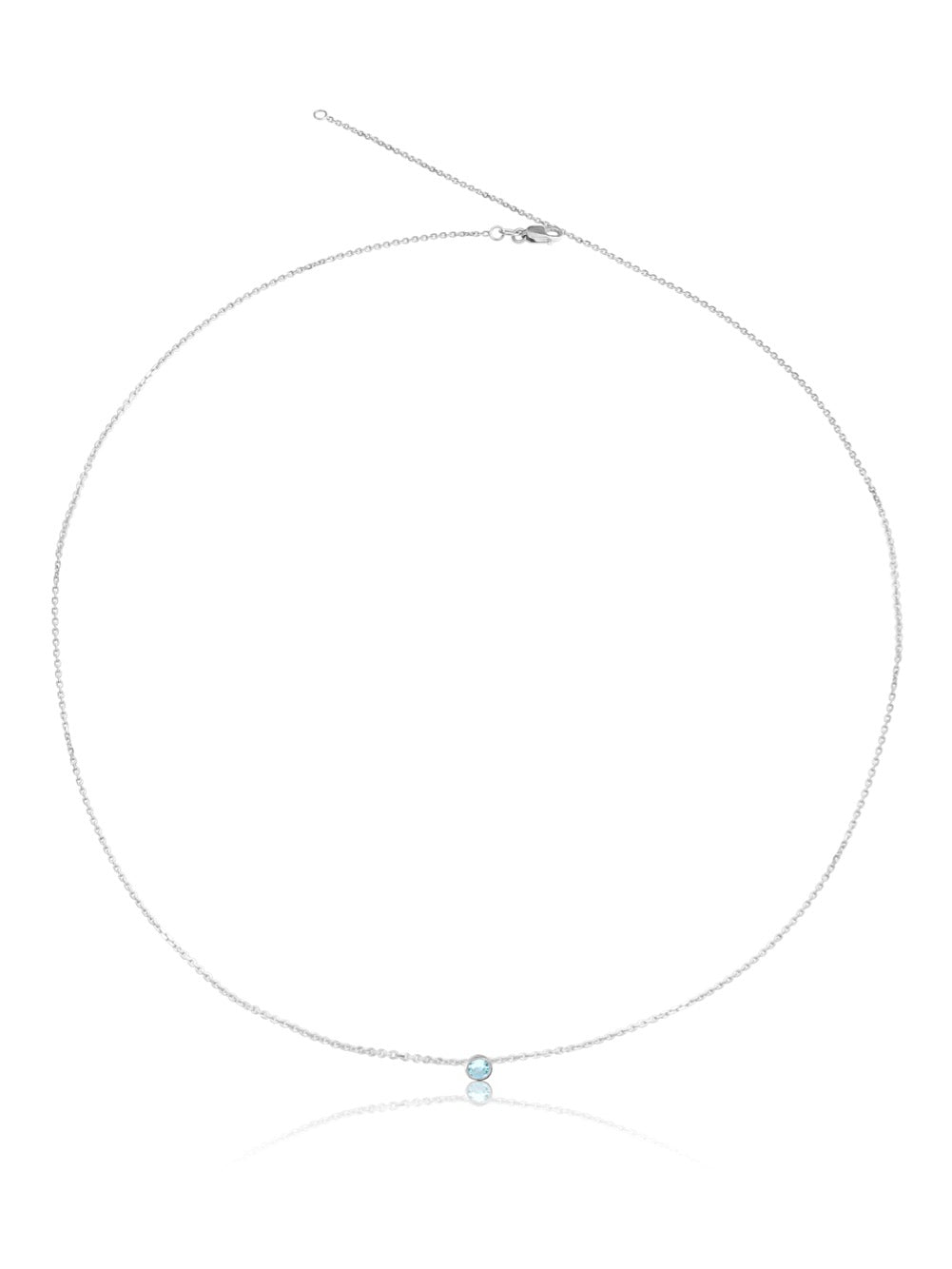 14K Gemstone Bezel Necklace