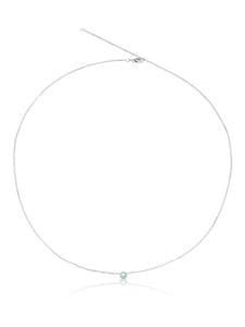 14K Gemstone Bezel Necklace