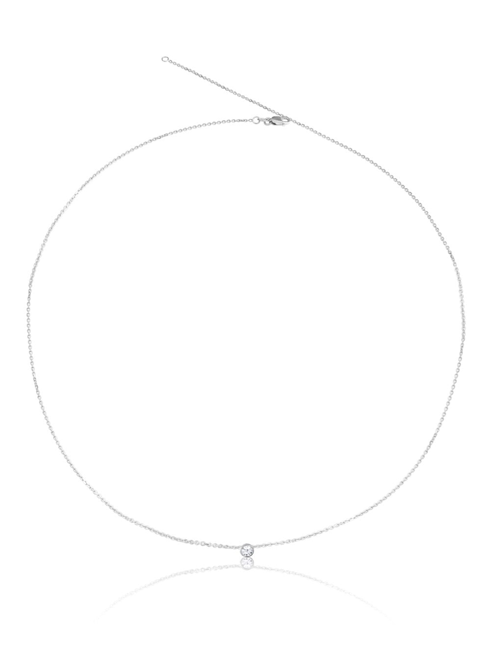 14K Gemstone Bezel Necklace