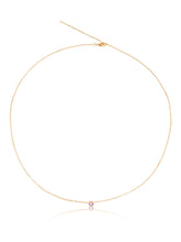 14K Gemstone Bezel Necklace