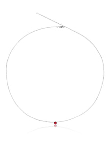 14K Gemstone Bezel Necklace