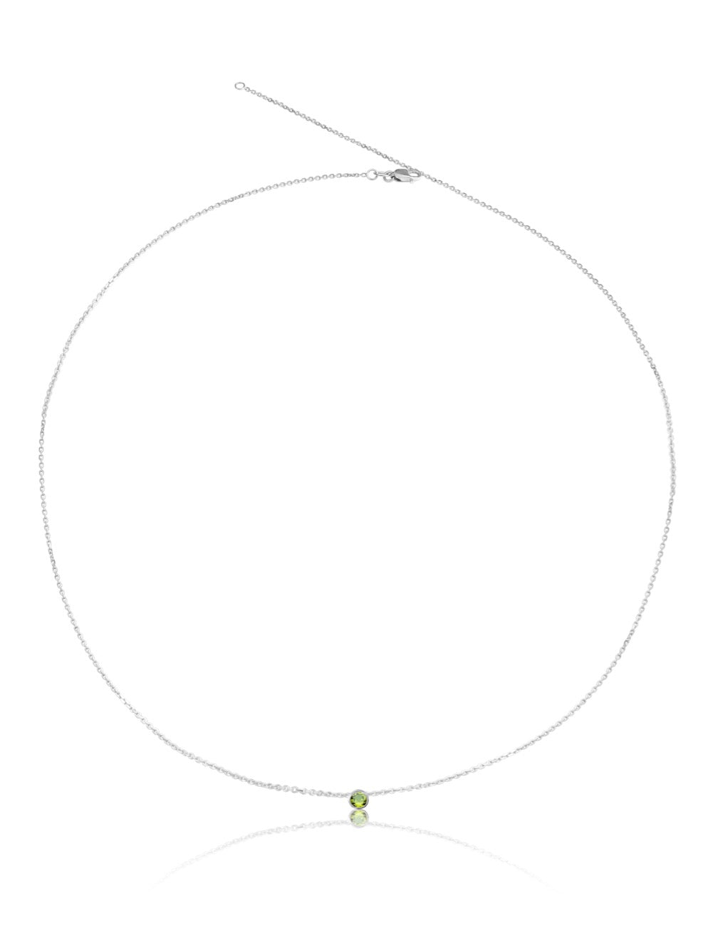 14K Gemstone Bezel Necklace