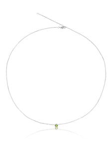 14K Gemstone Bezel Necklace