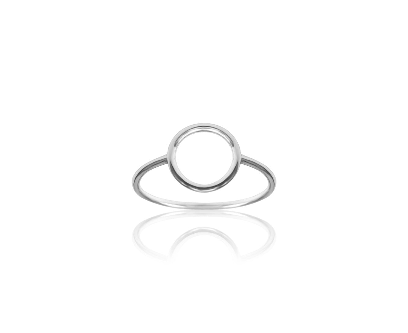 14k Solid Gold Circle Ring