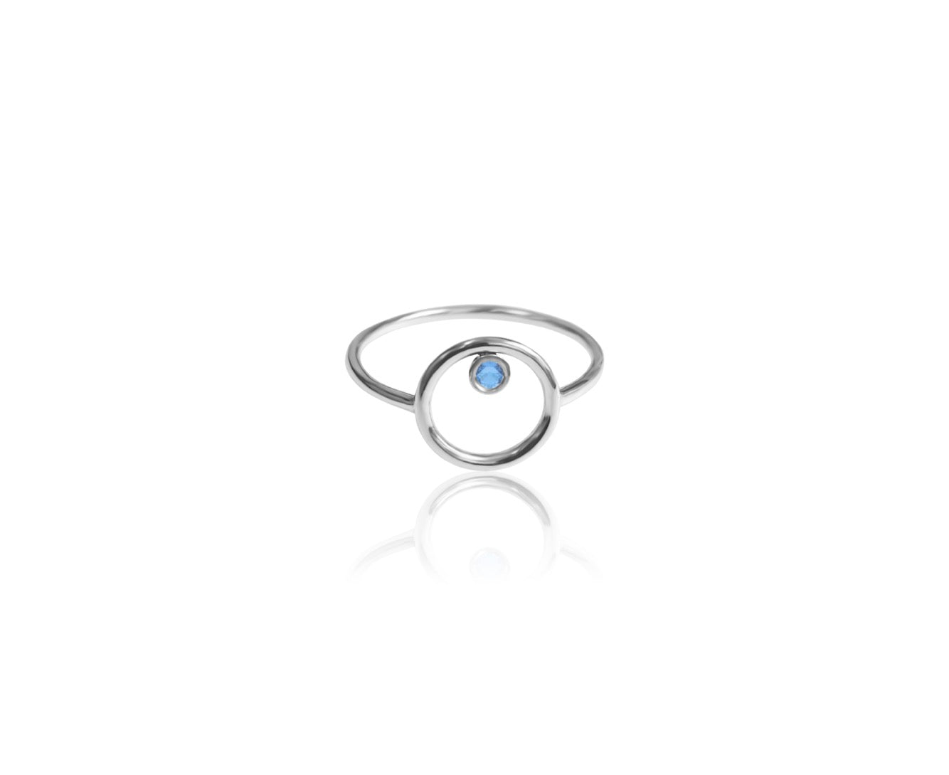 14k Gold And Diamond/Gemstone Circle Ring