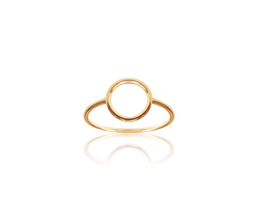 14k Solid Gold Circle Ring