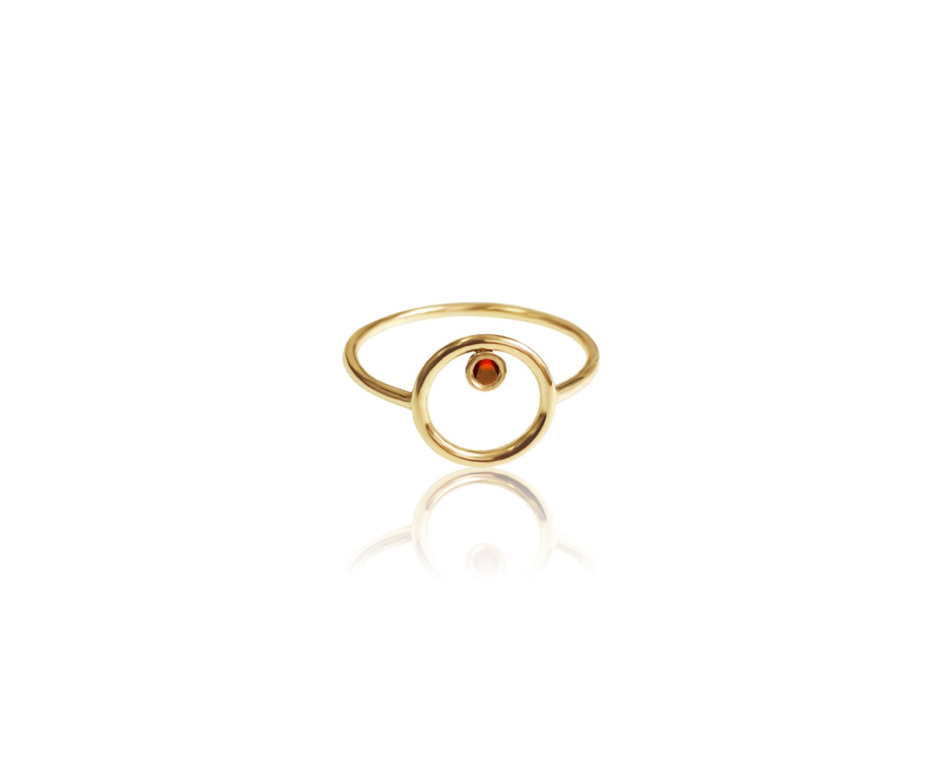 14k Gold And Diamond/Gemstone Circle Ring