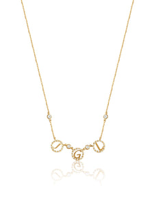 14K Gold & Diamond Initial Necklace