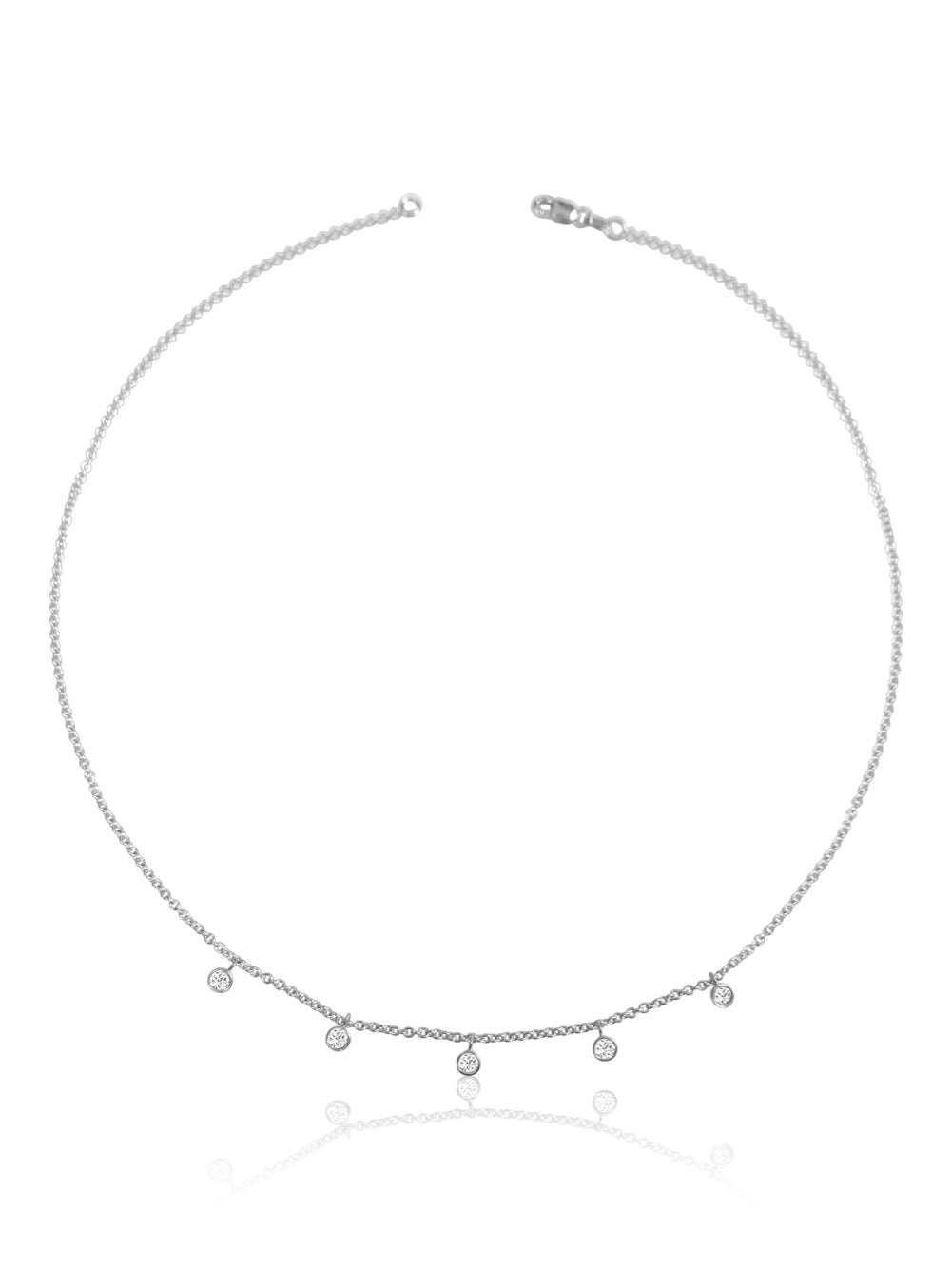 14k Gold Dangling Diamond Necklace