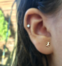 14K Mom Mini Diamond Earring
