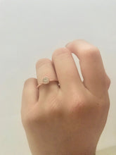 14k Gold Gem/Diamond Bezel Engagement Ring