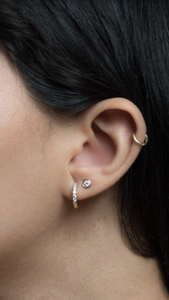 14K Bezel Birthstone Earrings