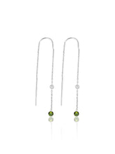 keila jewelry bezel peridot chain earrings