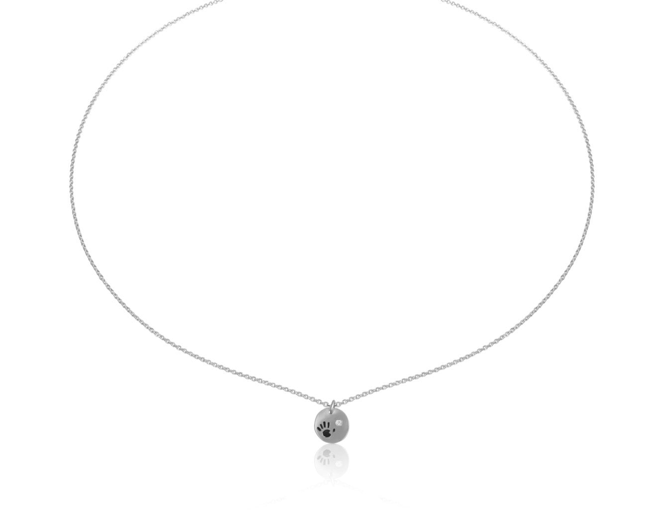 14k Diamond Love Is In Your Hands Necklace