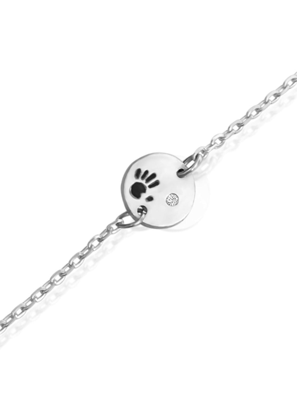 14k Gold Diamond Love Is In Your Hands Bracelet