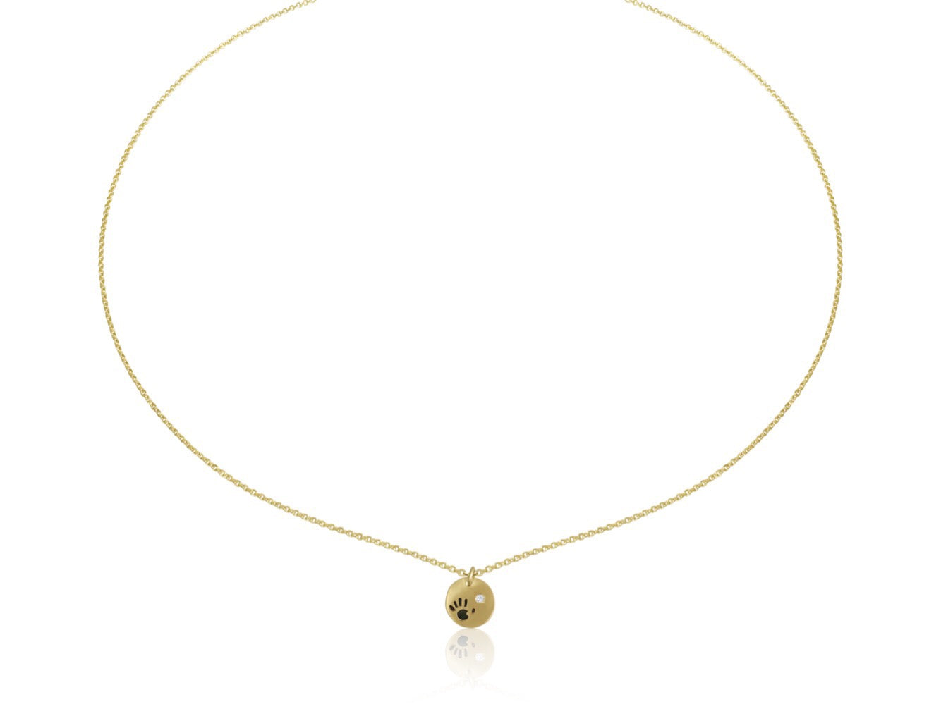 14k Diamond Love Is In Your Hands Necklace