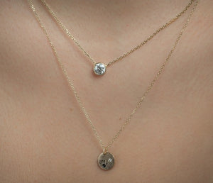 14k Diamond Love Is In Your Hands Necklace