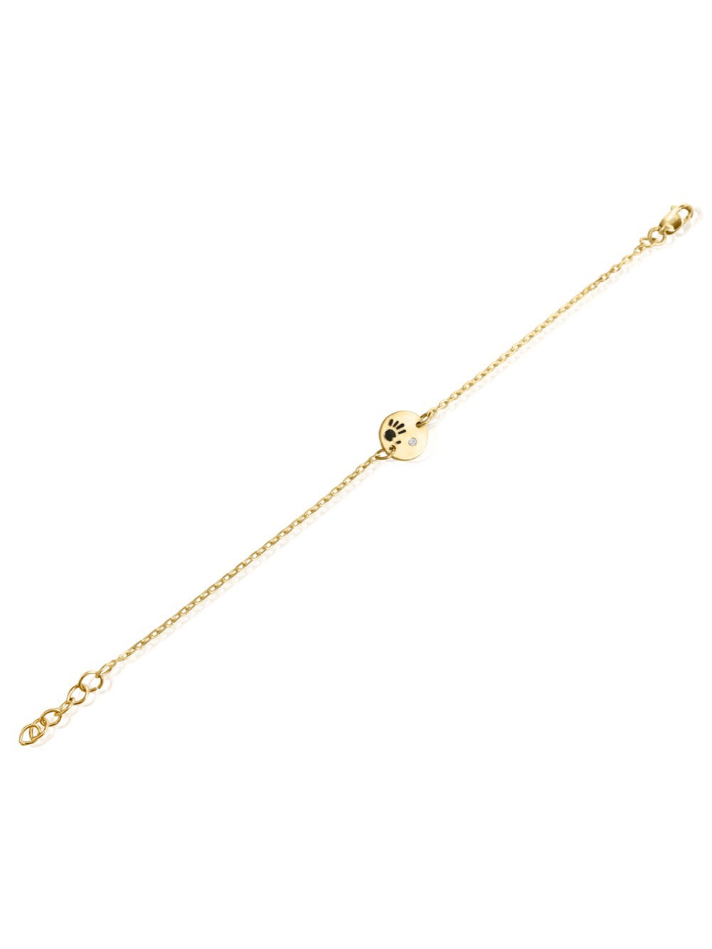 14k Gold Diamond Love Is In Your Hands Bracelet