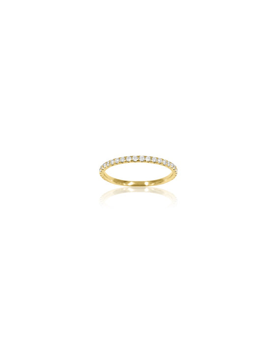 14k Gold Micropave Diamond Eternity Band
