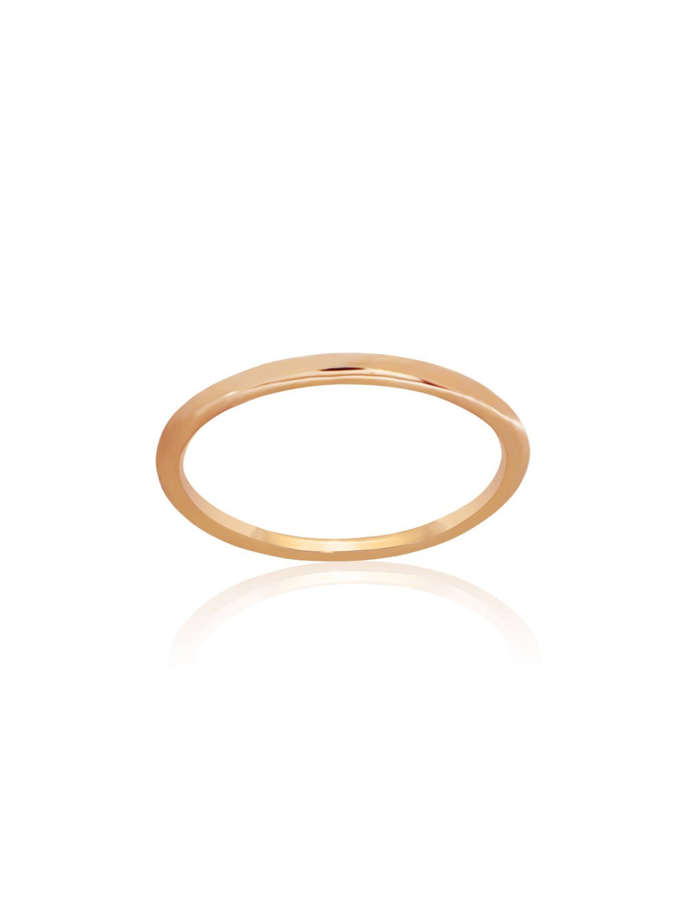 14K Plain Stackable Band