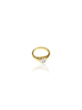 14K Gold Rose Cut Diamond Signet Ring