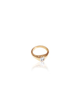 14K Gold Rose Cut Diamond Signet Ring