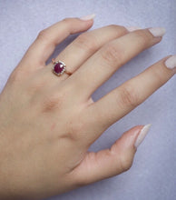 14k Gold Diamond Sliced Sapphire/Opal Ring