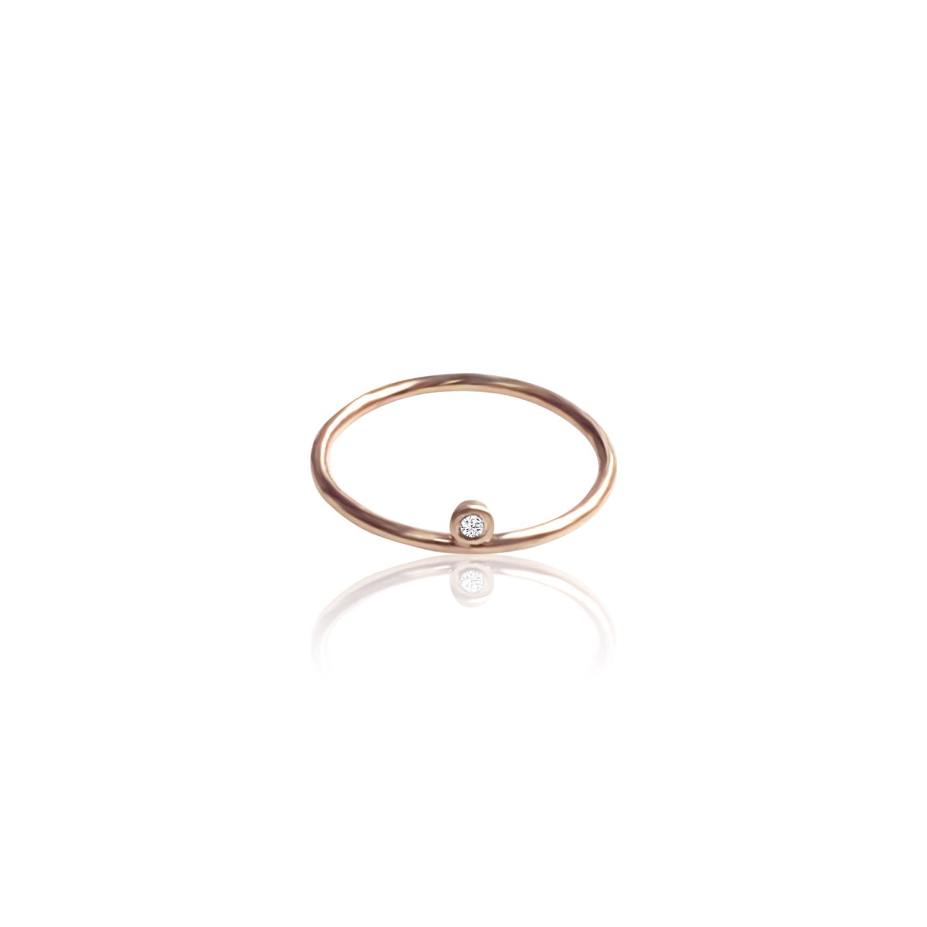 14K Gold Diamond Midi/ Pinky Ring