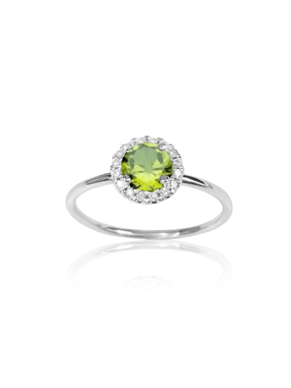 14k Gold Diamond Gemstone Ring