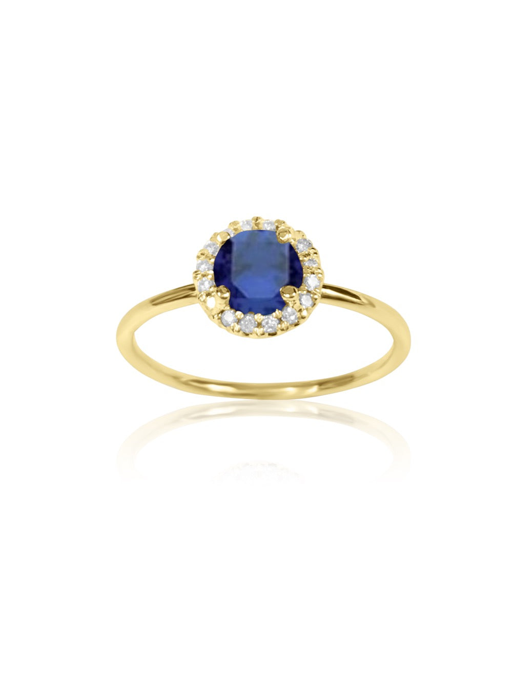 14k Gold Diamond Gemstone Ring