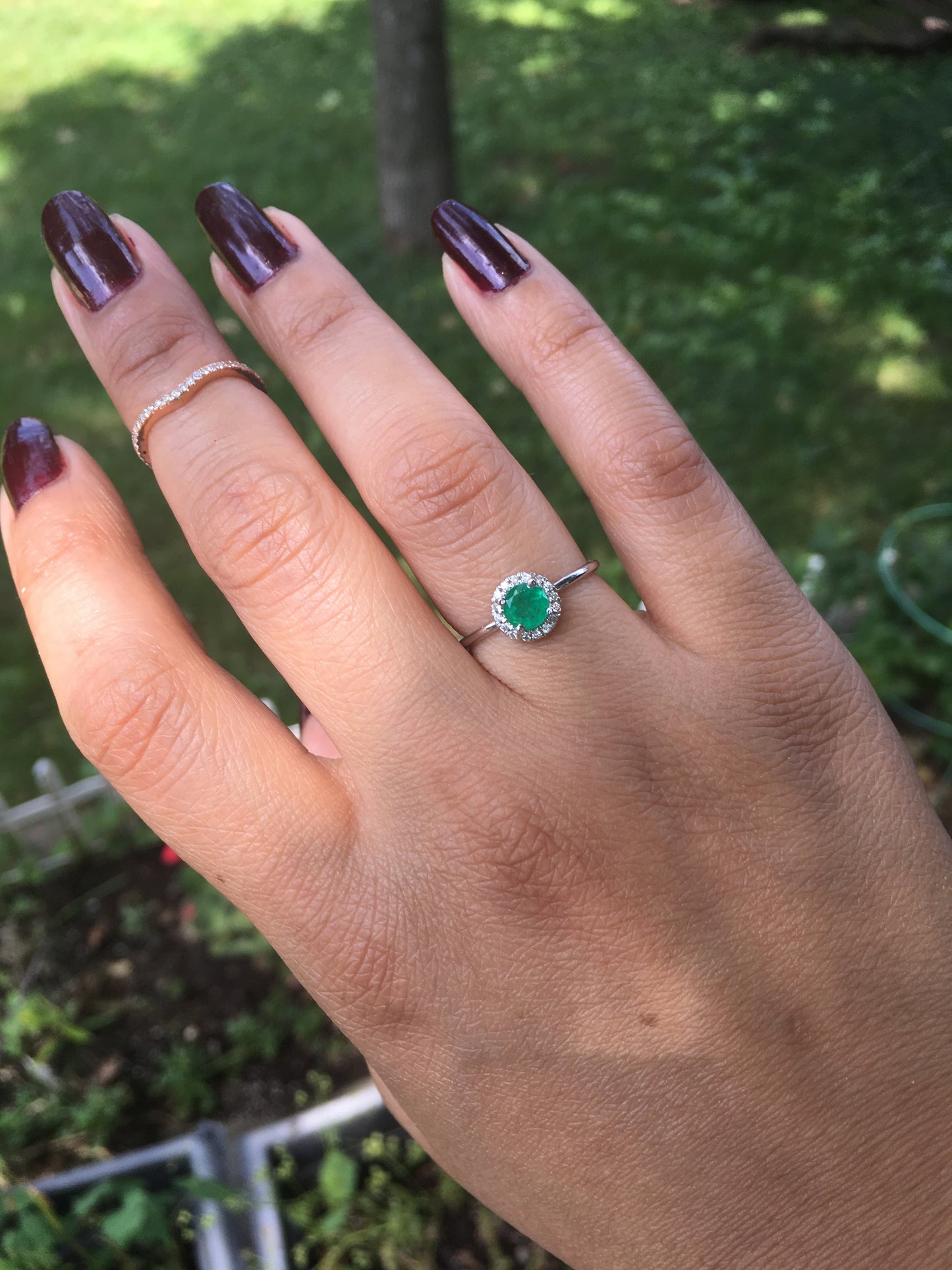 14k Gold Diamond Gemstone Ring