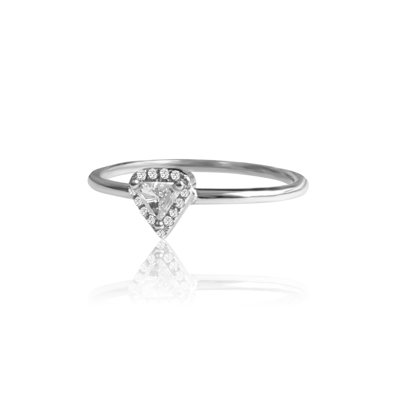 14k Gold Trillion Diamond Ring