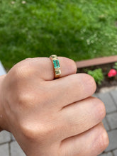 14K Gold Emerald Signet Ring